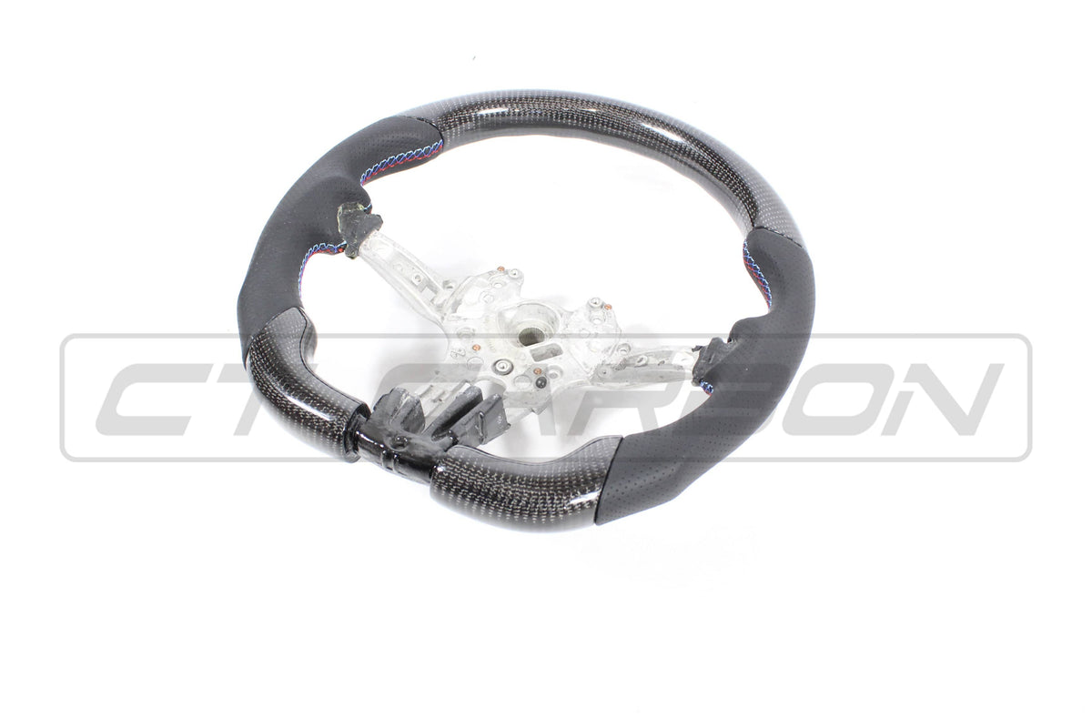 F80 F82 F87 BMW M3 M4 M2 Flat Bottom Steering Wheel CT Carbon Fibre, Part No CT-FB-BMW