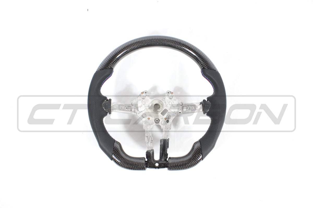 F80 F82 F87 BMW M3 M4 M2 Flat Bottom Steering Wheel CT Carbon Fibre, Part No CT-FB-BMW