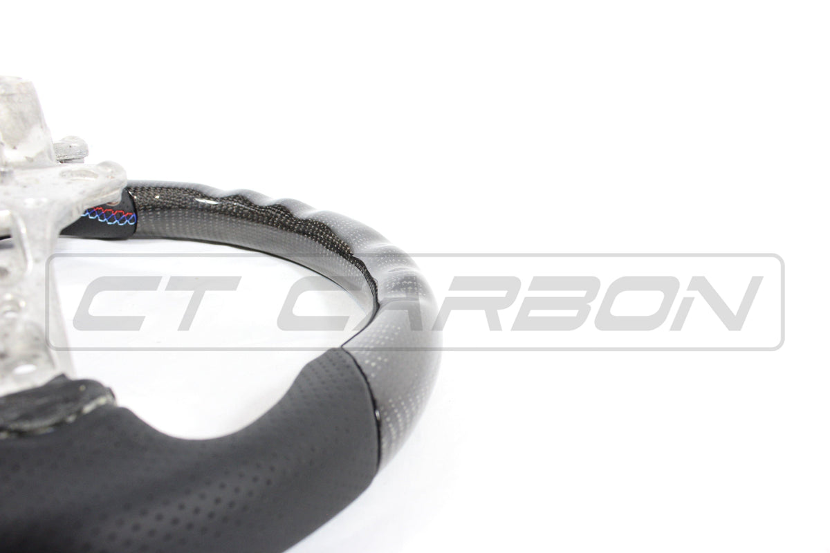 F80 F82 F87 BMW M3 M4 M2 Flat Bottom Steering Wheel CT Carbon Fibre, Part No CT-FB-BMW