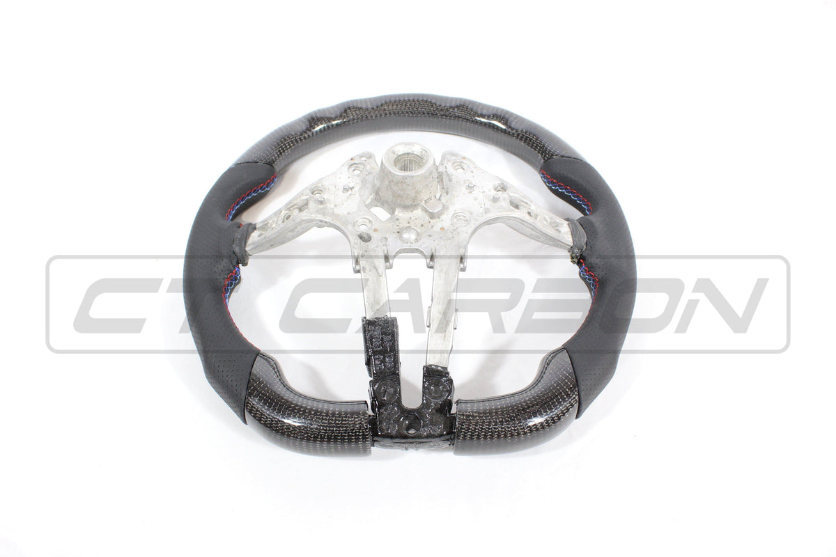 F80 F82 F87 BMW M3 M4 M2 Flat Bottom Steering Wheel CT Carbon Fibre, Part No CT-FB-BMW
