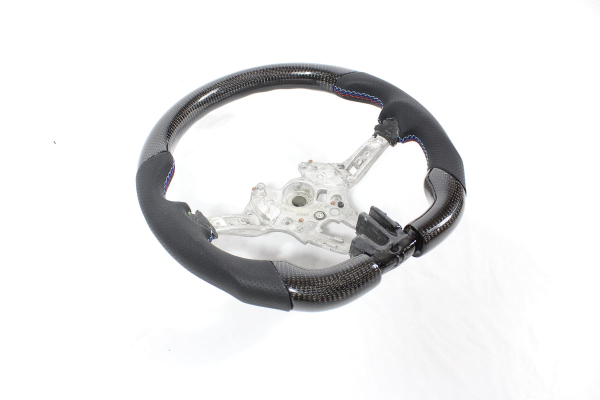 F80 F82 F87 BMW M3 M4 M2 Flat Bottom Steering Wheel CT Carbon Fibre, Part No CT-FB-BMW