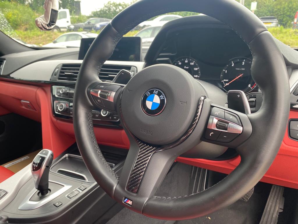 BMW F10 F20 F22 F30 F15 M Sport Carbon Fibre Steering Wheel Trim