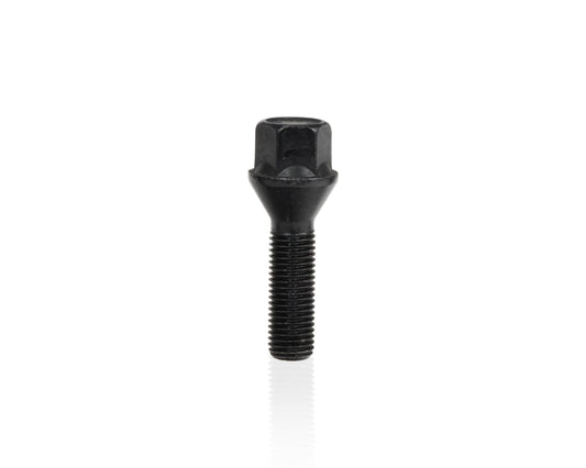 VW Audi Seat Skoda M12x1.5x43 Black Taper Head Wheel Bolt S1-1-12-50-43-17-B