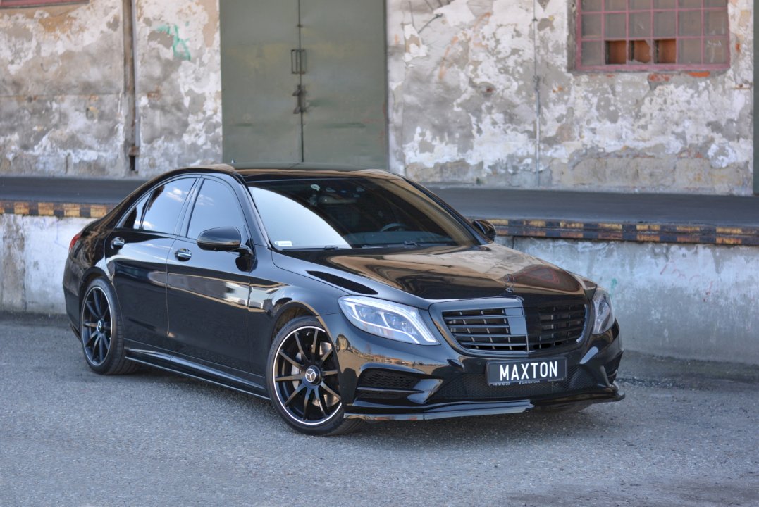 Mercedes S-Class W222 AMG-Line (2013-2017) Front Splitter V.1 - Maxton Design