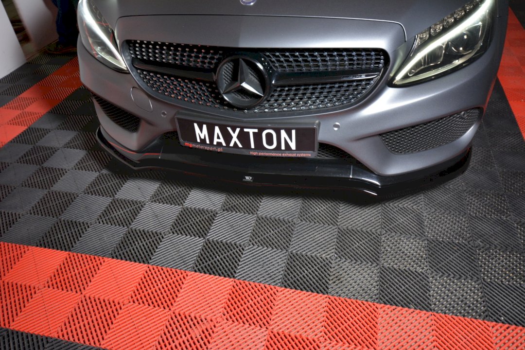 W205 C-Class Coupe AMG-Line front splitter, Maxton MD-W205C-SP-F