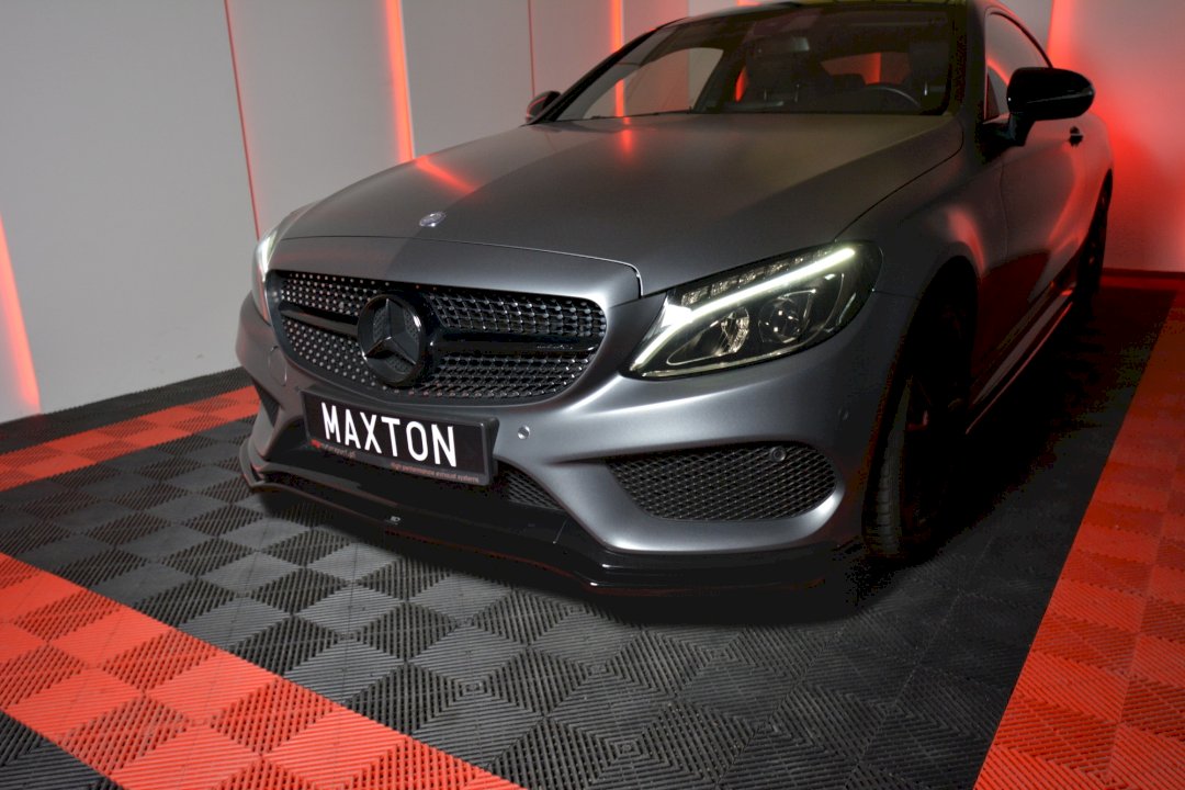 W205 C-Class Coupe AMG-Line front splitter, Maxton MD-W205C-SP-F