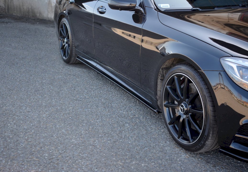 Mercedes S-Class W222 AMG-Line (2013-2017) Maxton Design ABS Side Skirt Splitters