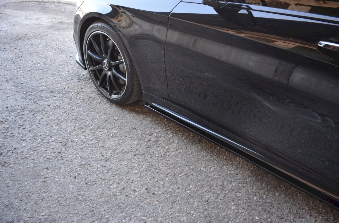 Mercedes S-Class W222 AMG-Line (2013-2017) Maxton Design ABS Side Skirt Splitters