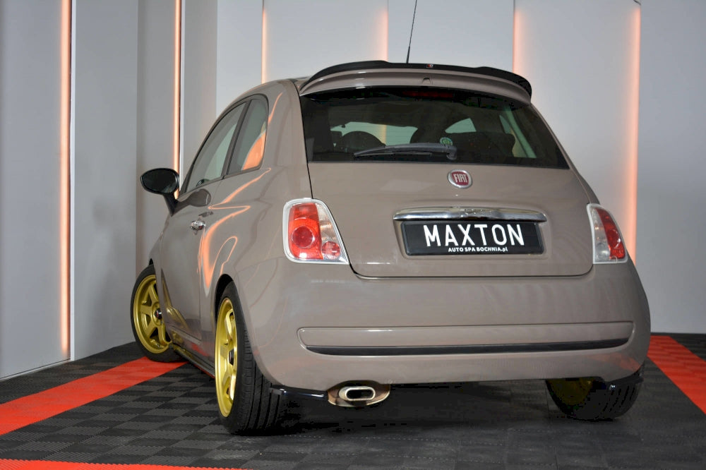 Fiat 500 Hatchback Sport Preface (2007-2015) Maxton Design Gloss Black Spoiler CAP