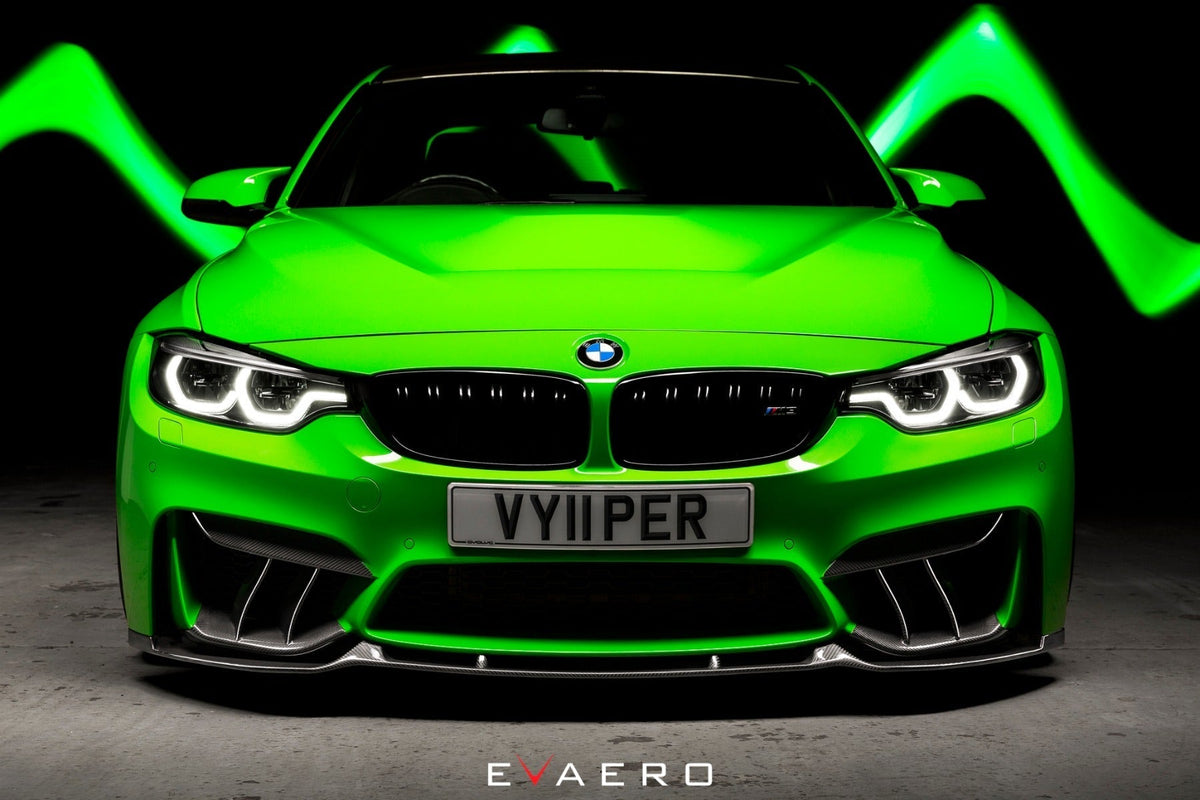 BMW F82 M4 Evaero Carbon Aero Kit - Front Splitter, Side Skirts, Diffuser, Spoiler