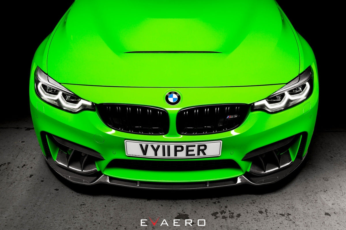 BMW F82 M4 Evaero Carbon Aero Kit - Front Splitter, Side Skirts, Diffuser, Spoiler