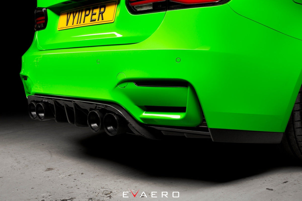 BMW F80 M3 F82 F83 M4 carbon rear diffuser with winglets - Evaero
