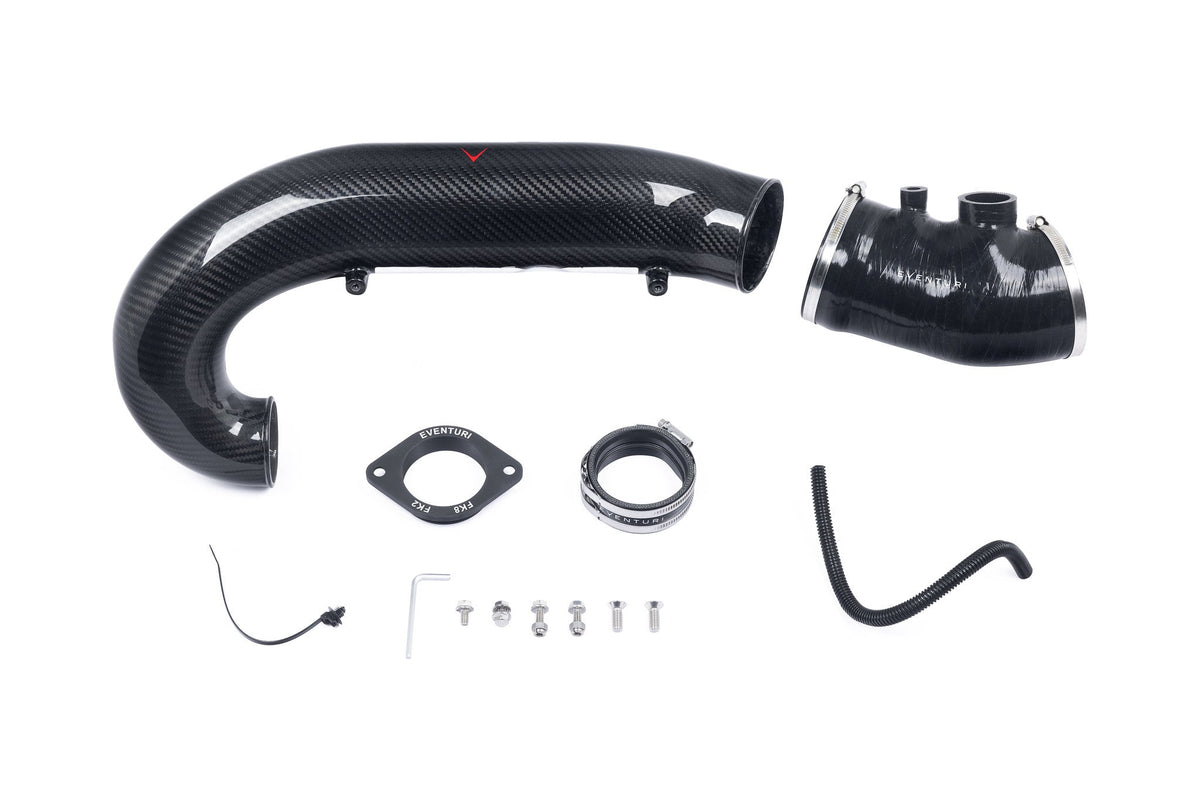 Honda Civic Type R FK8 turbo inlet pipe - Eventuri V3 carbon fibre