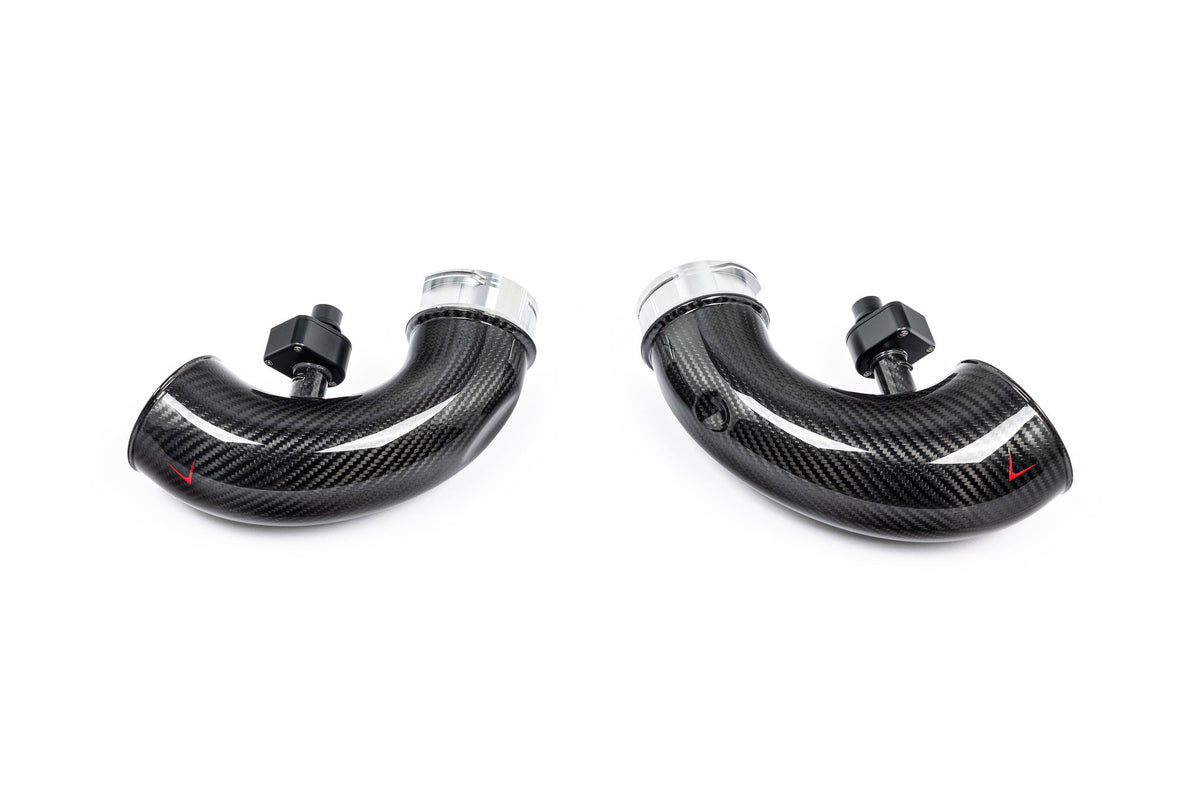 BMW F95 X5M F96 X6M G09 XM X5 M60i Turbo Inlet Pipes - Eventuri Carbon Fibre