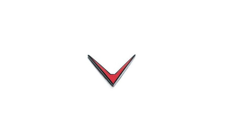 Eventuri V Badge - Red & Black Gel Emblem, EVE-V-Badge-Gel