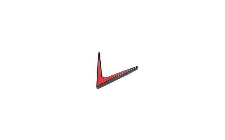 Eventuri V Badge - Red & Black Gel Emblem, EVE-V-Badge-Gel