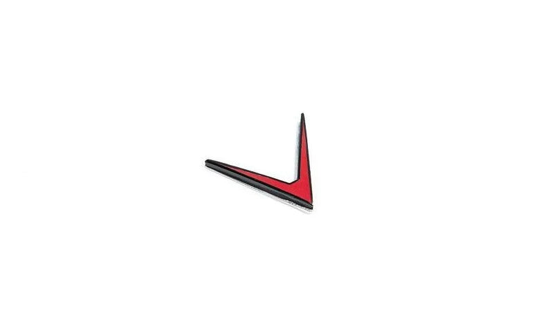 Eventuri V Badge - Red & Black Gel Emblem, EVE-V-Badge-Gel