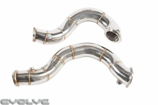 BMW N54 135i 1M 335i catless turbo downpipe, Evolve 3" T301 stainless