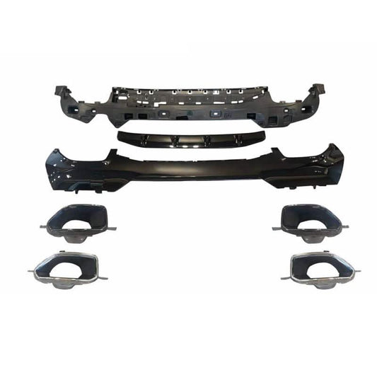 BMW G22 4 Series M Sport 440 Style Gloss Black Rear Diffuser with Exhaust Tips - C12345
