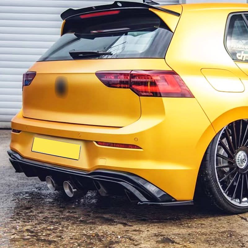VW Golf MK8 (2021-2023) gloss black rear diffuser