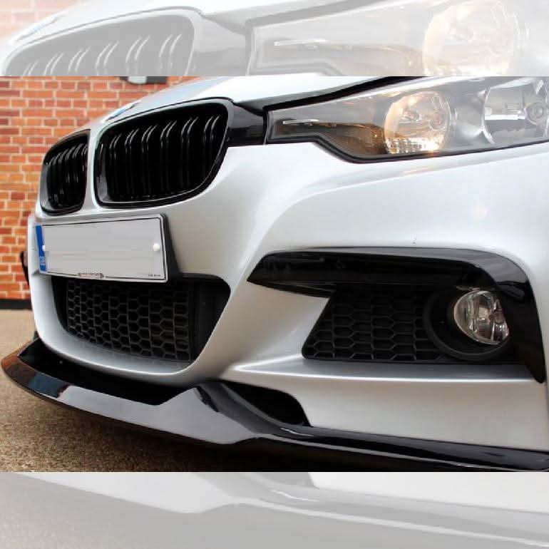 BMW F30 F31 3 Series M Sport fog light trims gloss black