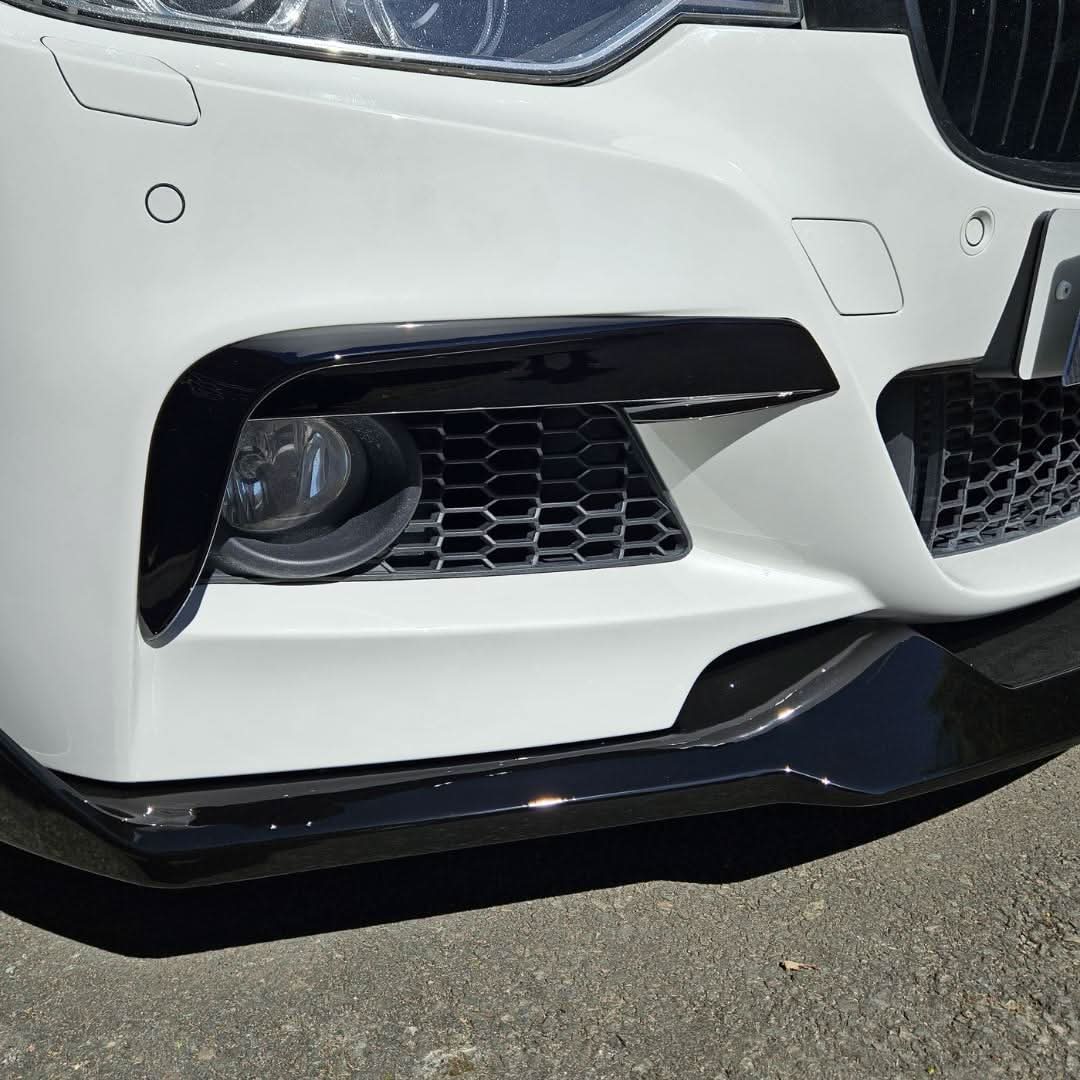 BMW F30 F31 3 Series M Sport fog light trims gloss black