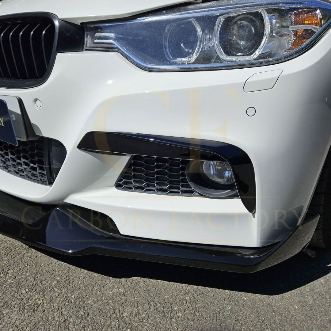 BMW F30 F31 3 Series M Sport fog light trims gloss black