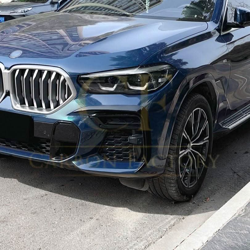 BMW G06 X6 Pre-LCI (2019-22) Gloss Black Front Canards