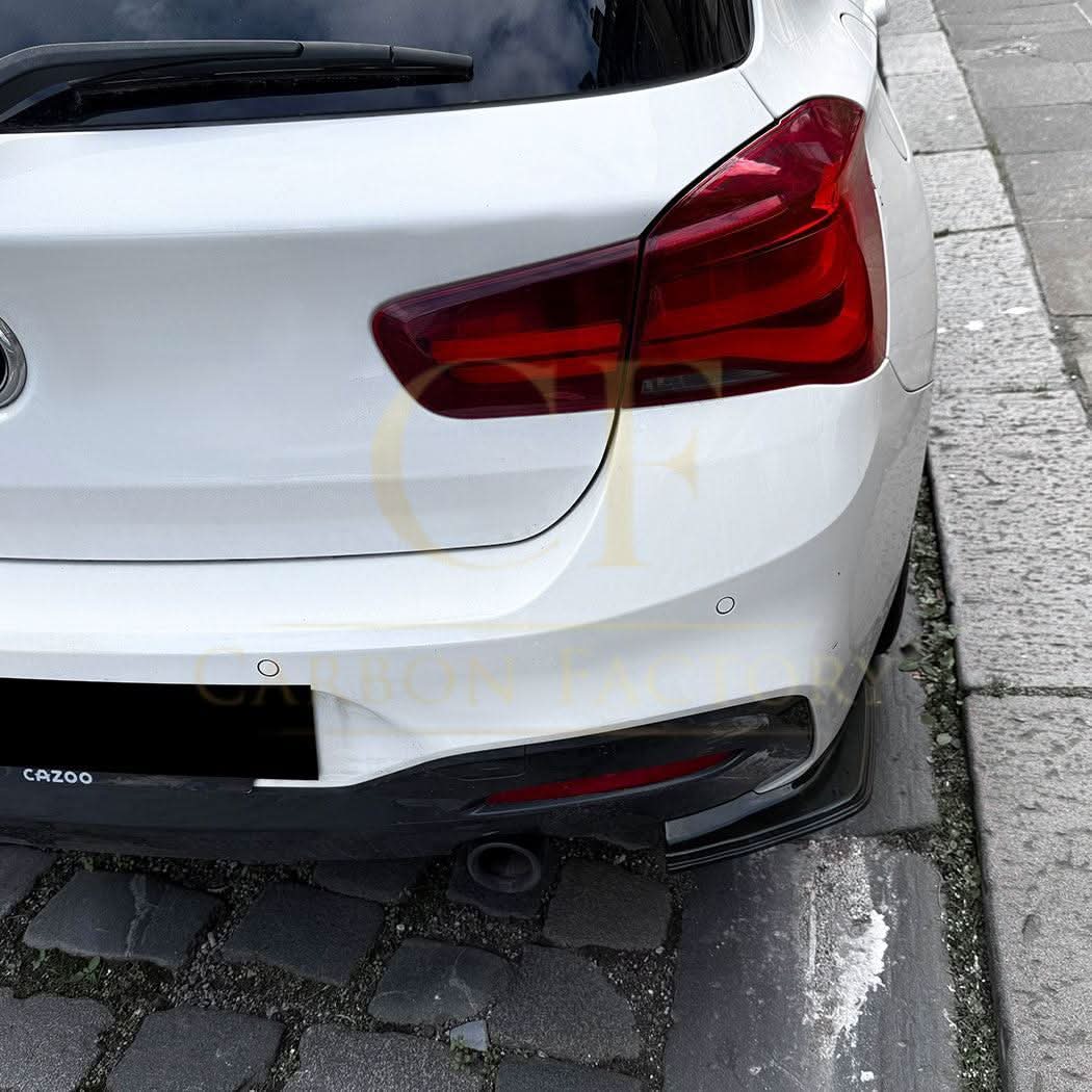 BMW F20 F21 1 Series LCI M Sport 15-19 Gloss Black Rear Bumper Spats