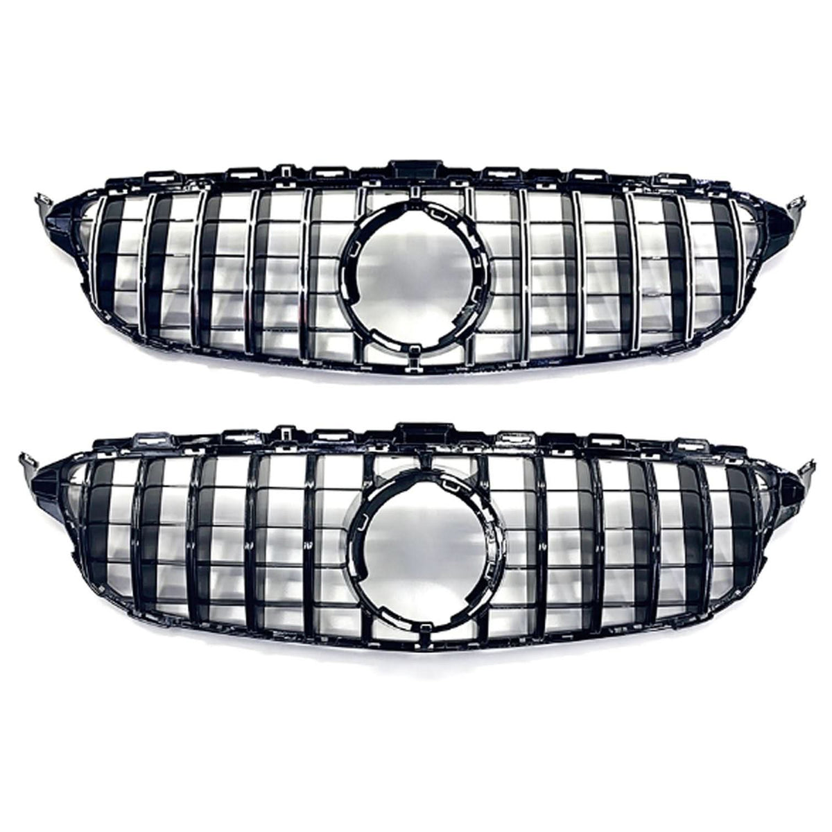 Mercedes W205 C-Class 2019-2021 GT Style Silver Front Grille
