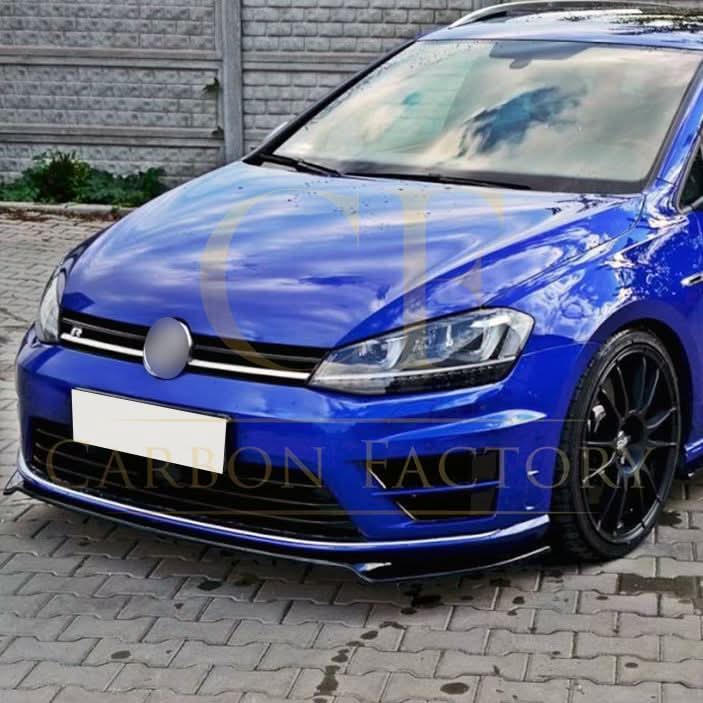 VW Golf MK7 R-Line R 13-16 Gloss Black Front Splitter