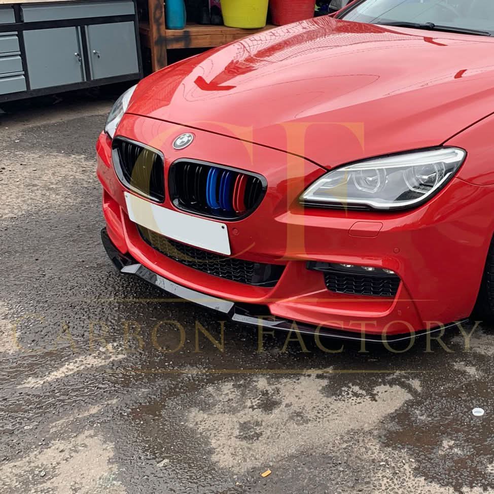 BMW 6 Series F06 F12 F13 M Sport V Style Gloss Black Front Splitter