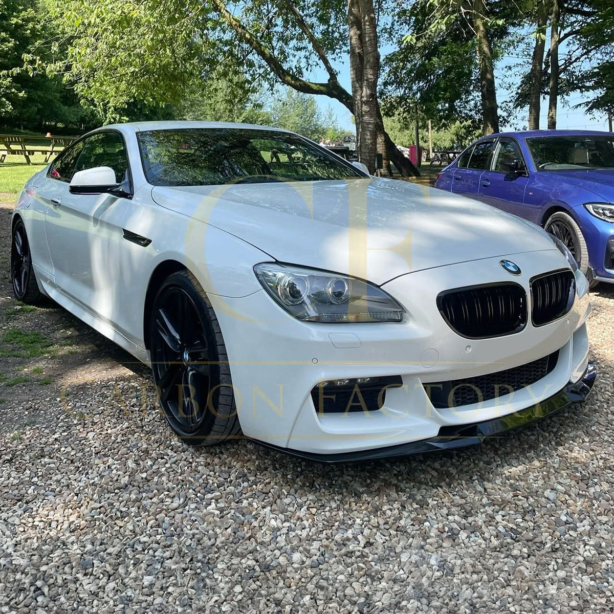 BMW 6 Series F06 F12 F13 M Sport V Style Gloss Black Front Splitter