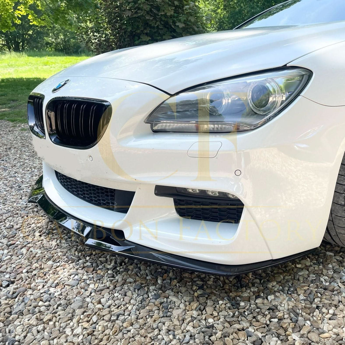 BMW 6 Series F06 F12 F13 M Sport V Style Gloss Black Front Splitter