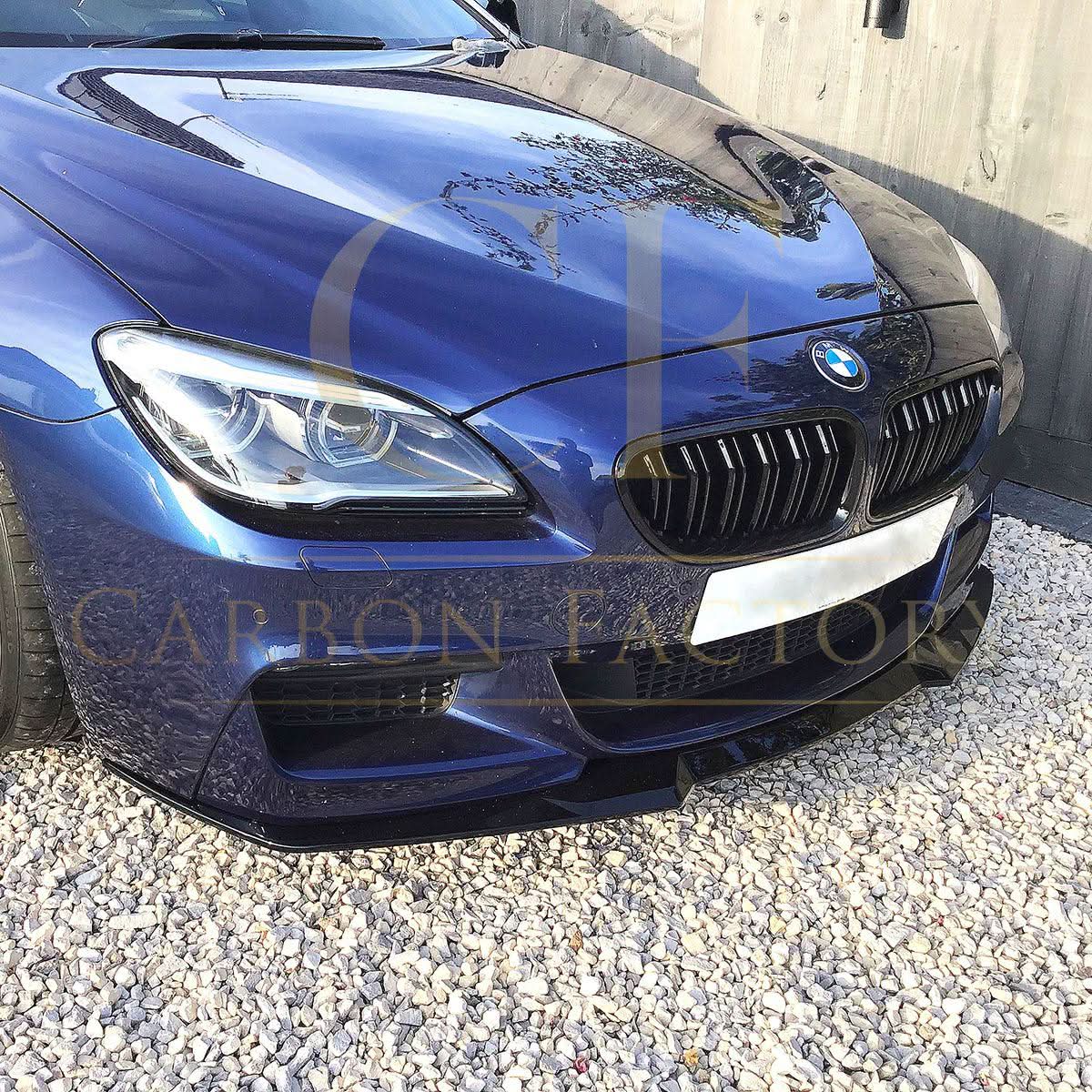 BMW 6 Series F06 F12 F13 M Sport V Style Gloss Black Front Splitter