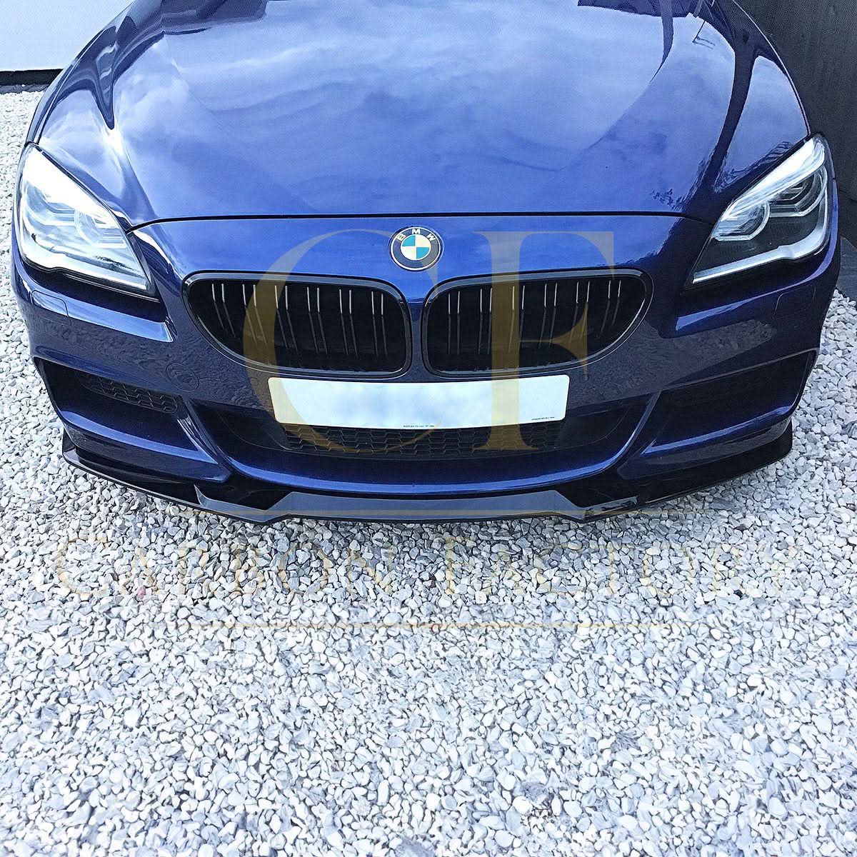 BMW 6 Series F06 F12 F13 M Sport V Style Gloss Black Front Splitter