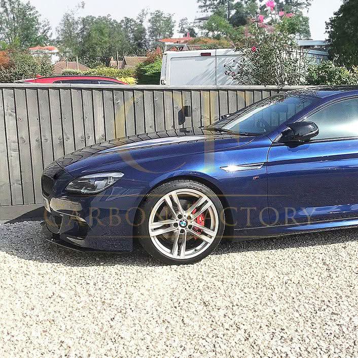 BMW 6 Series F06 F12 F13 M Sport V Style Gloss Black Front Splitter