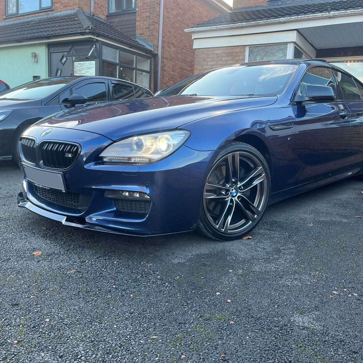 BMW 6 Series F06 F12 F13 M Sport V Style Gloss Black Front Splitter