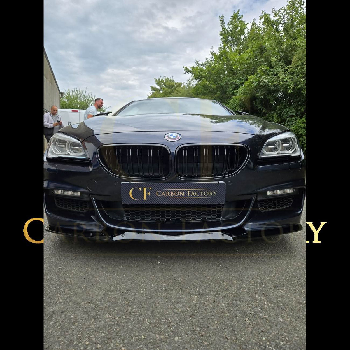 BMW 6 Series F06 F12 F13 M Sport V Style Gloss Black Front Splitter
