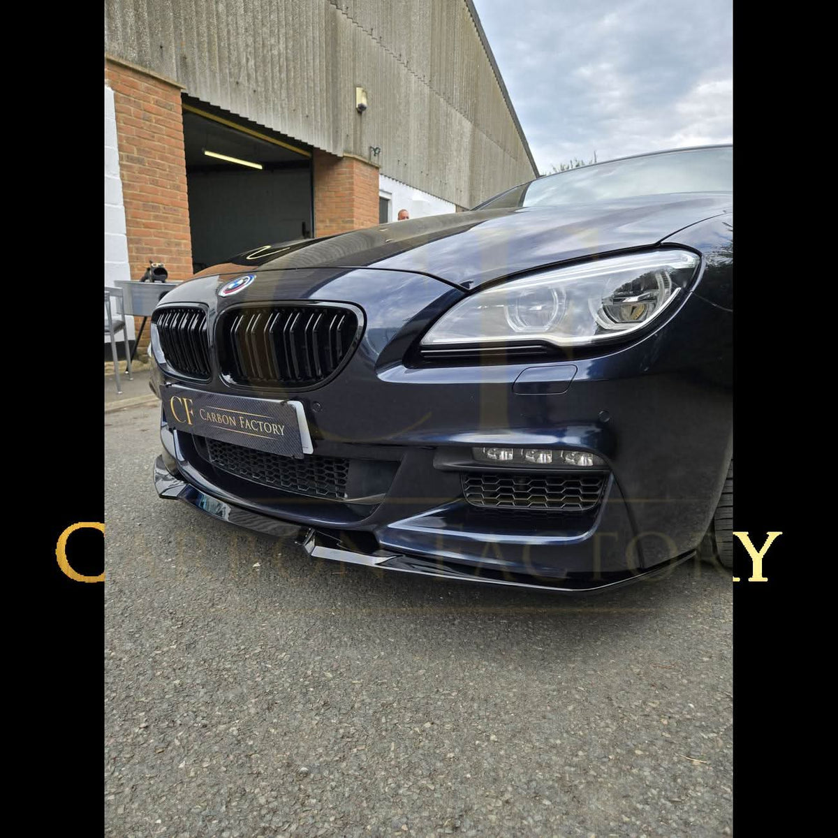 BMW 6 Series F06 F12 F13 M Sport V Style Gloss Black Front Splitter