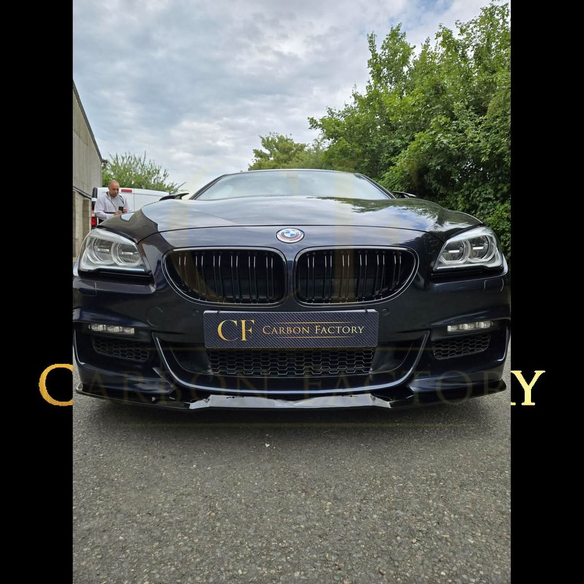 BMW 6 Series F06 F12 F13 M Sport V Style Gloss Black Front Splitter