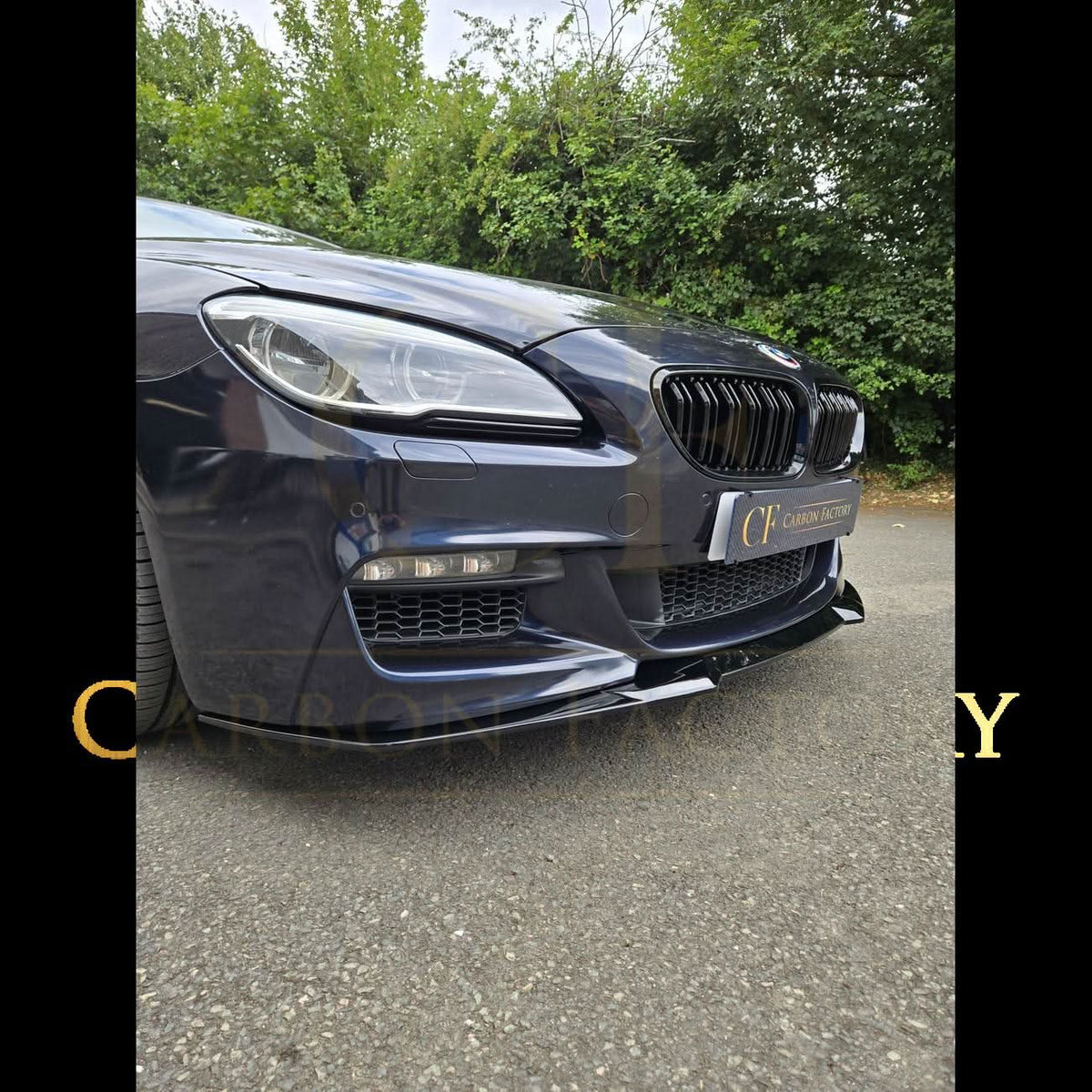 BMW 6 Series F06 F12 F13 M Sport V Style Gloss Black Front Splitter
