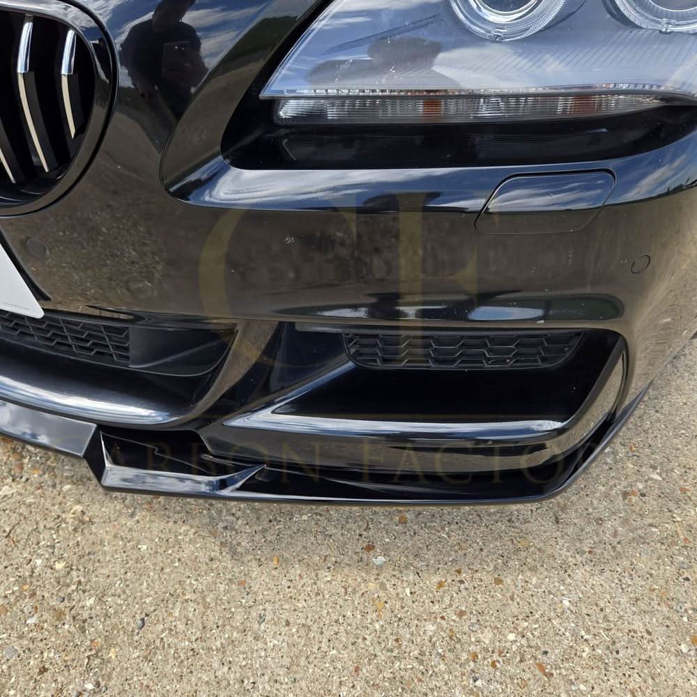 BMW 6 Series F06 F12 F13 M Sport V Style Gloss Black Front Splitter