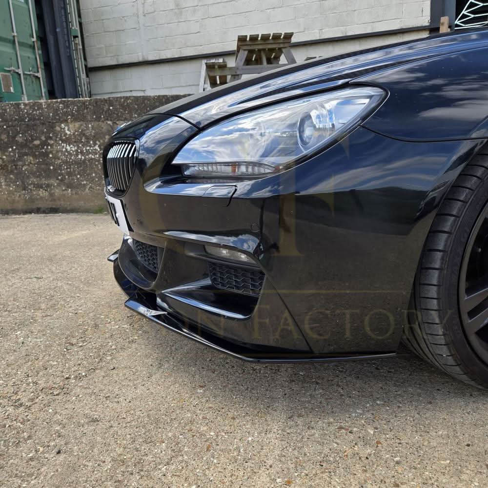 BMW 6 Series F06 F12 F13 M Sport V Style Gloss Black Front Splitter