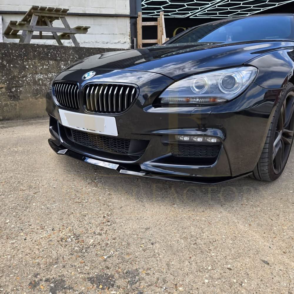 BMW 6 Series F06 F12 F13 M Sport V Style Gloss Black Front Splitter