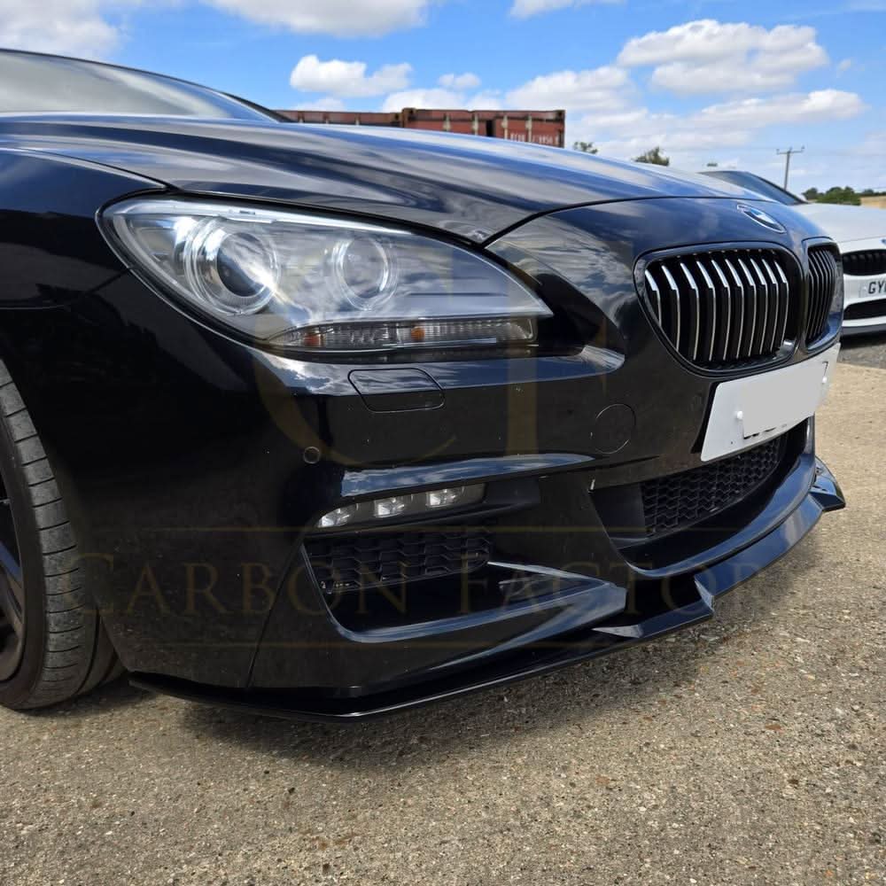 BMW 6 Series F06 F12 F13 M Sport V Style Gloss Black Front Splitter