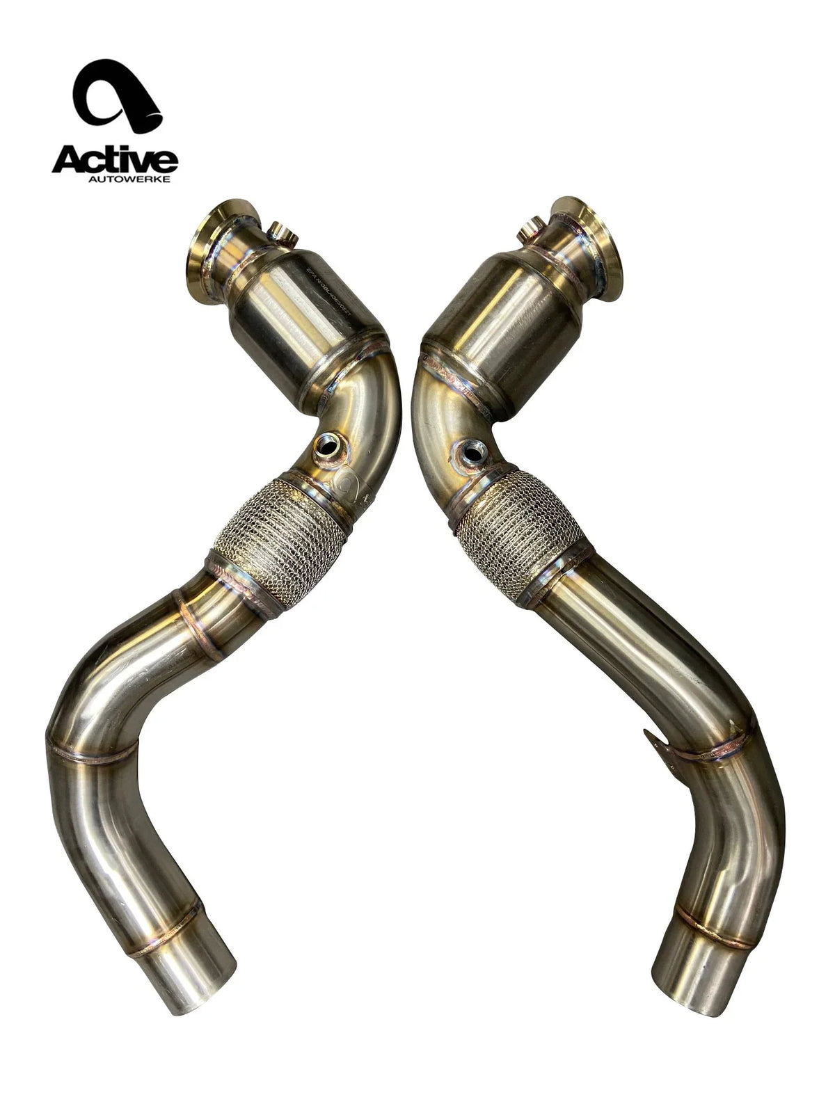 F85 F86 G82 S63 Stage 2 Decat Downpipes | Active Autowerke 11-041 | 3-inch 304 Stainless