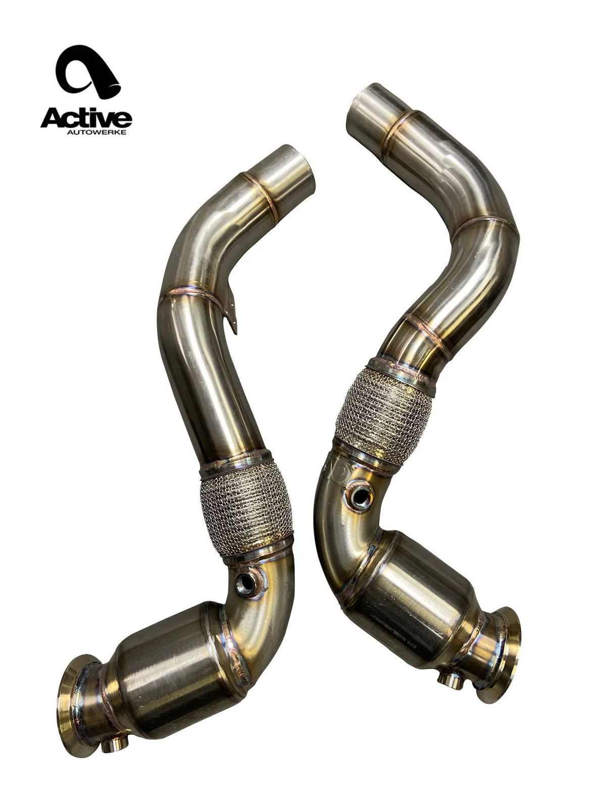 F85 F86 G82 S63 Stage 2 Decat Downpipes | Active Autowerke 11-041 | 3-inch 304 Stainless