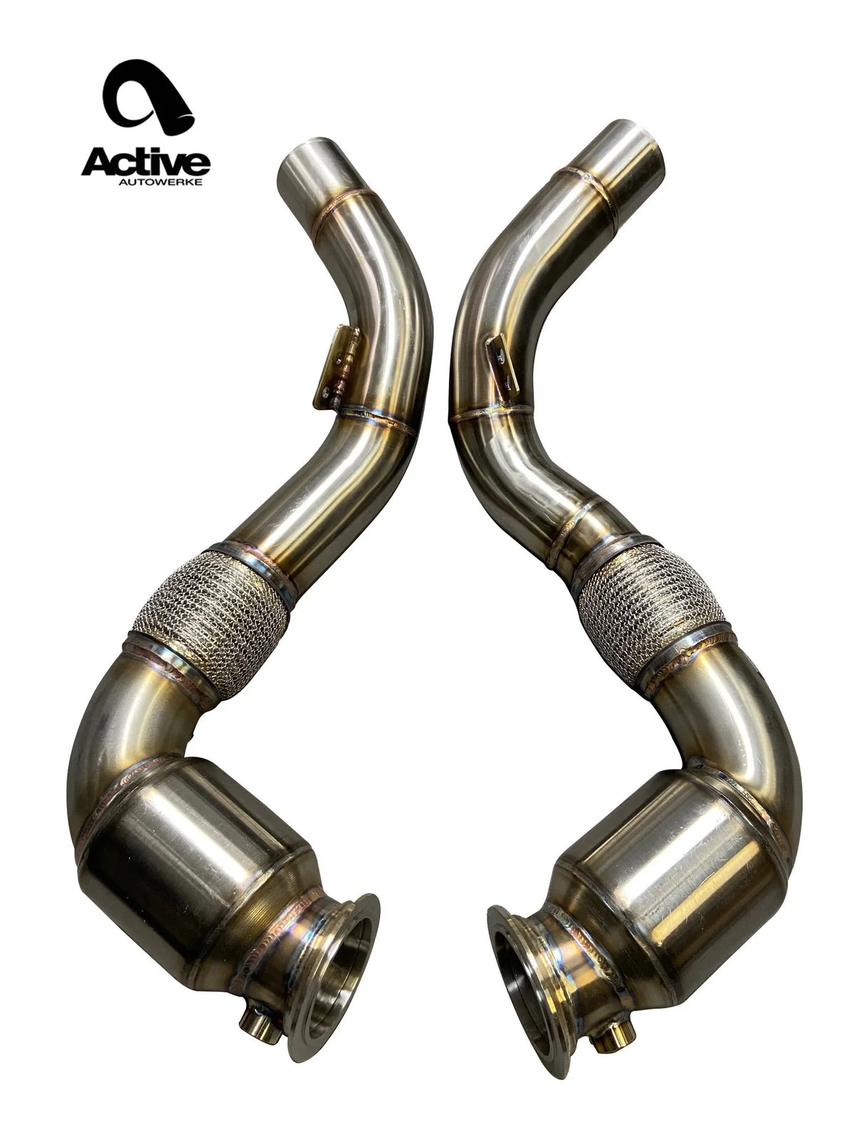 F85 F86 G82 S63 Stage 2 Decat Downpipes | Active Autowerke 11-041 | 3-inch 304 Stainless