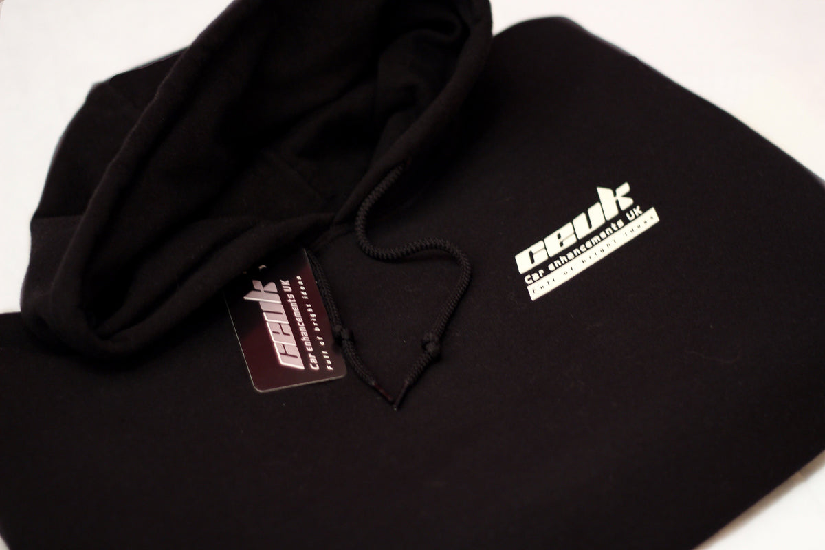 CEUK Black Hoodie - 280gsm Cotton-Blend, Heat-Embedded Logo